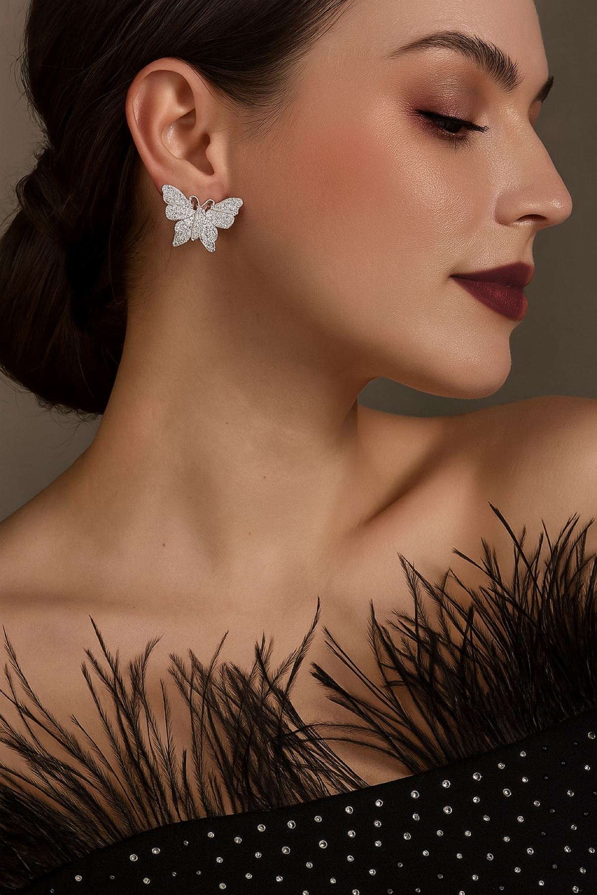 925Butterflyshaped silver earrings for my cuties 🌸✨