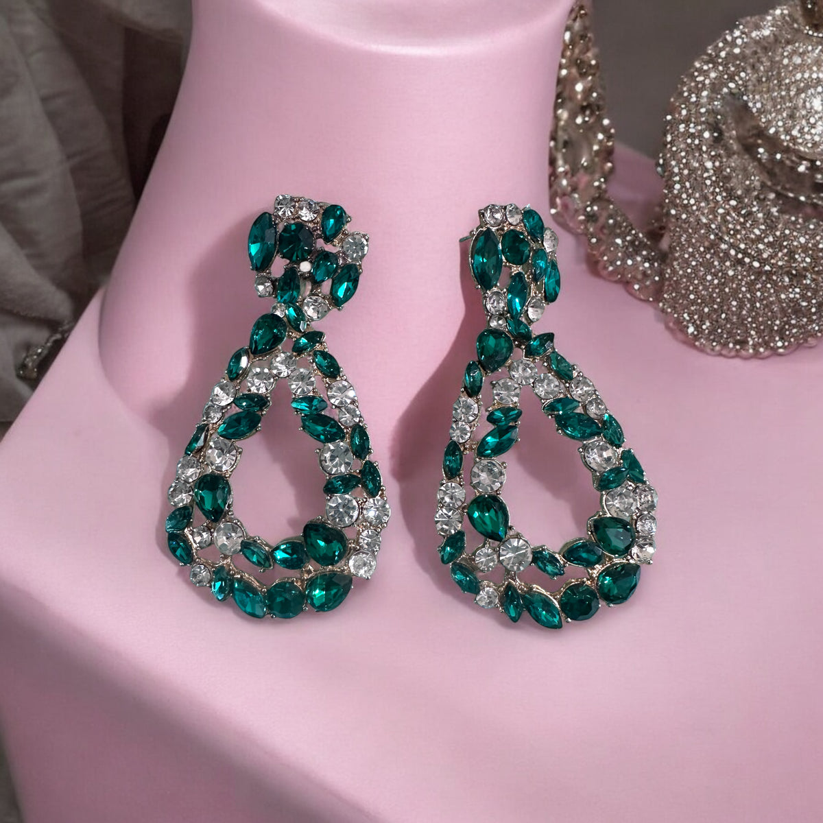 Green Stone Earring for Queen (Party collection)