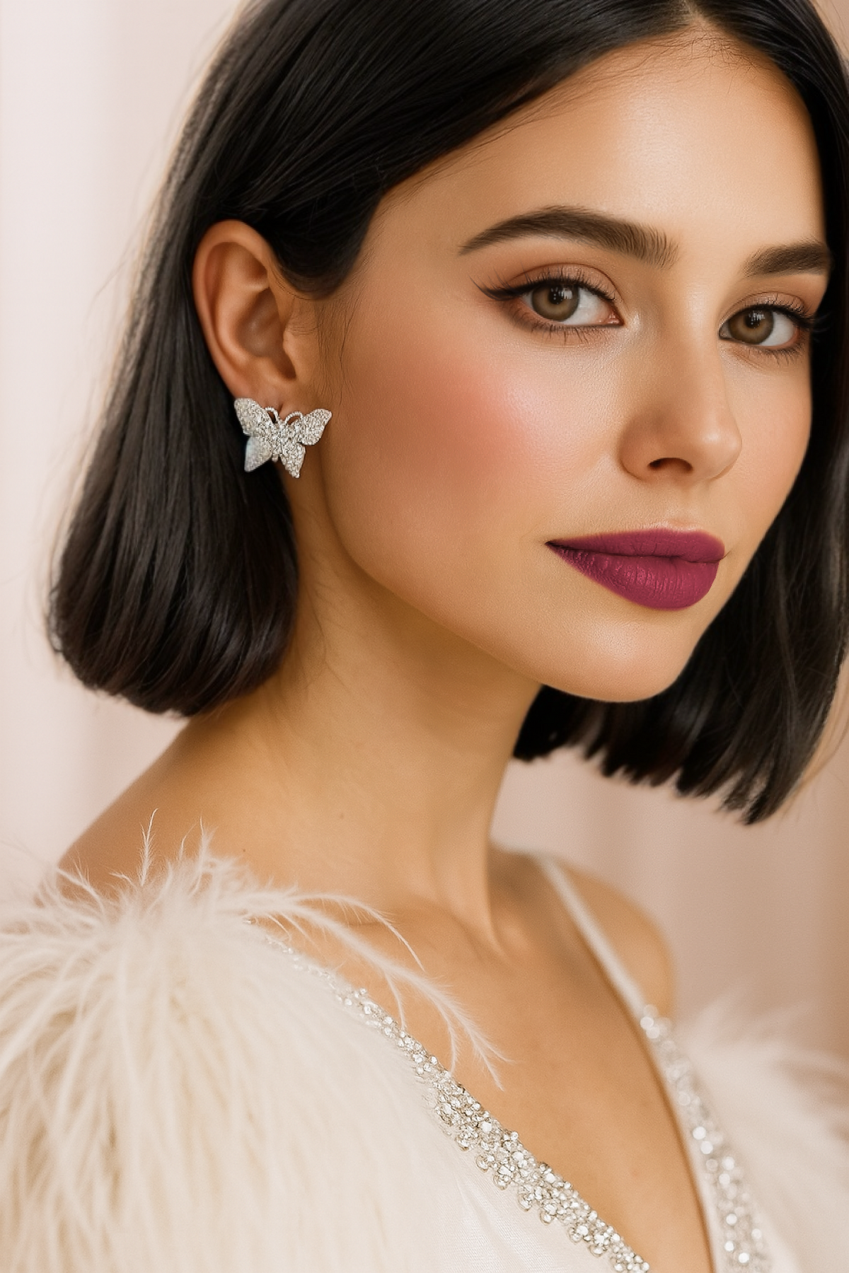 925Butterflyshaped silver earrings for my cuties 🌸✨