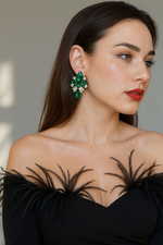 Stunning Green Stone statement EARRING✨🌸✨