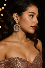 Silver statement 💥Hoop earrings for parties