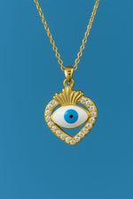 Evil Eye Gold Pendant for Women