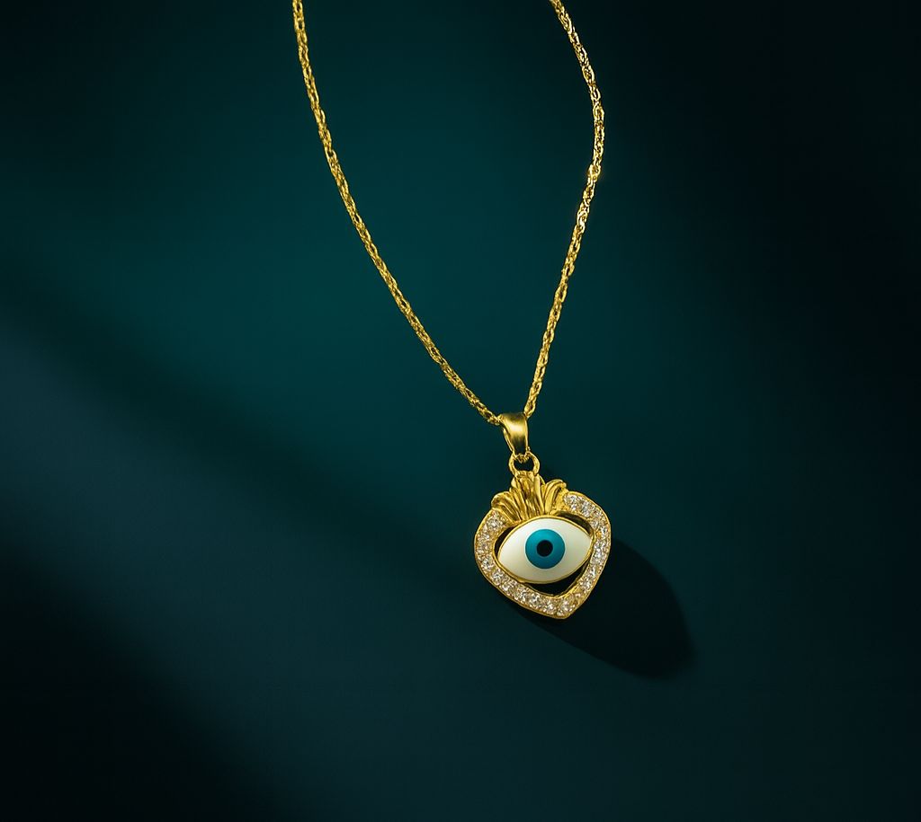 Evil Eye Gold Pendant for Women