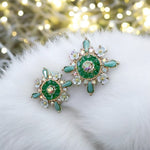 Geometrical Green earrings for women ποΈππ₯