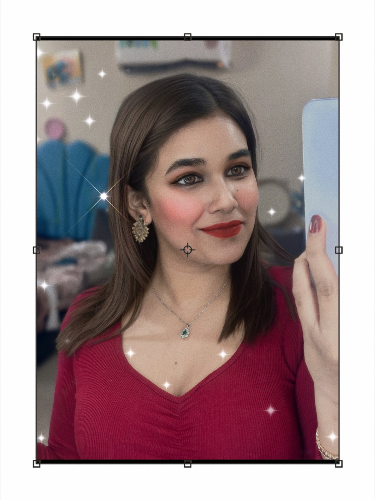 925Silver green stone studed pendant ๐ธ