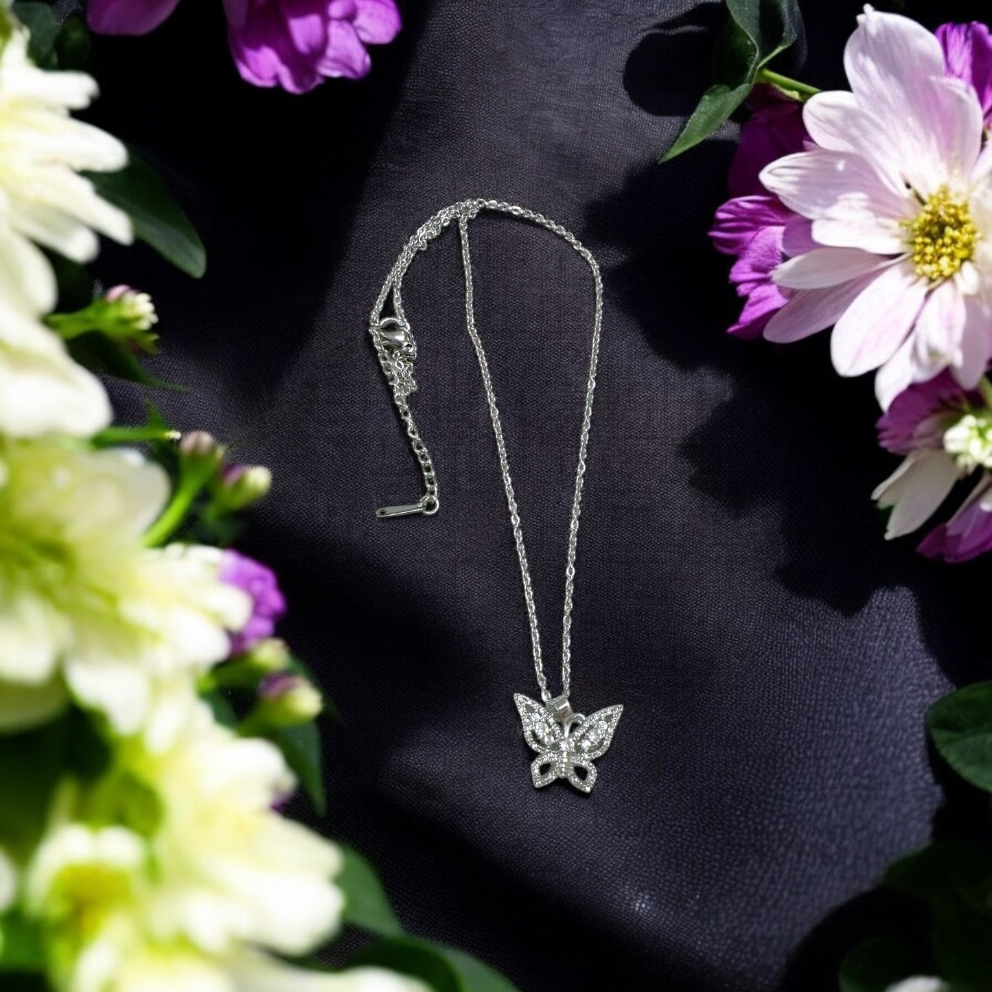 Silver Butterfly shaped Pendant for women ππΈβ¨