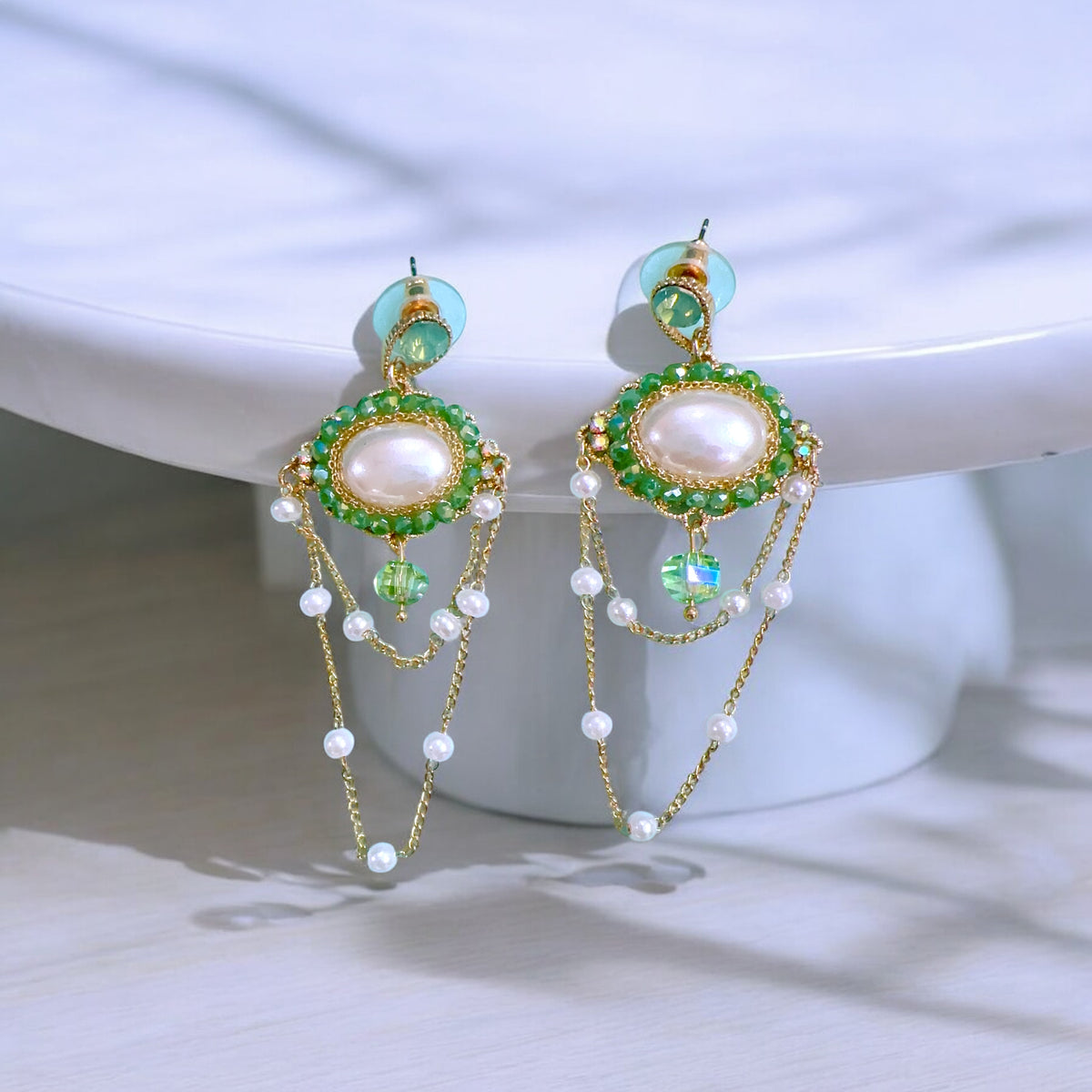 Green beachy Earrings πΈπΈβ¨πΈβ¨π