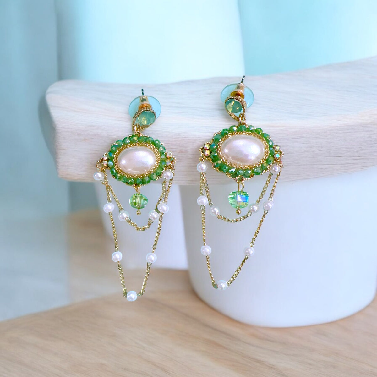 Green beachy Earrings πΈπΈβ¨πΈβ¨π