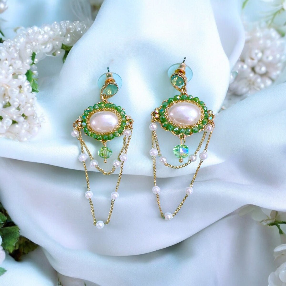 Green beachy Earrings πΈπΈβ¨πΈβ¨π