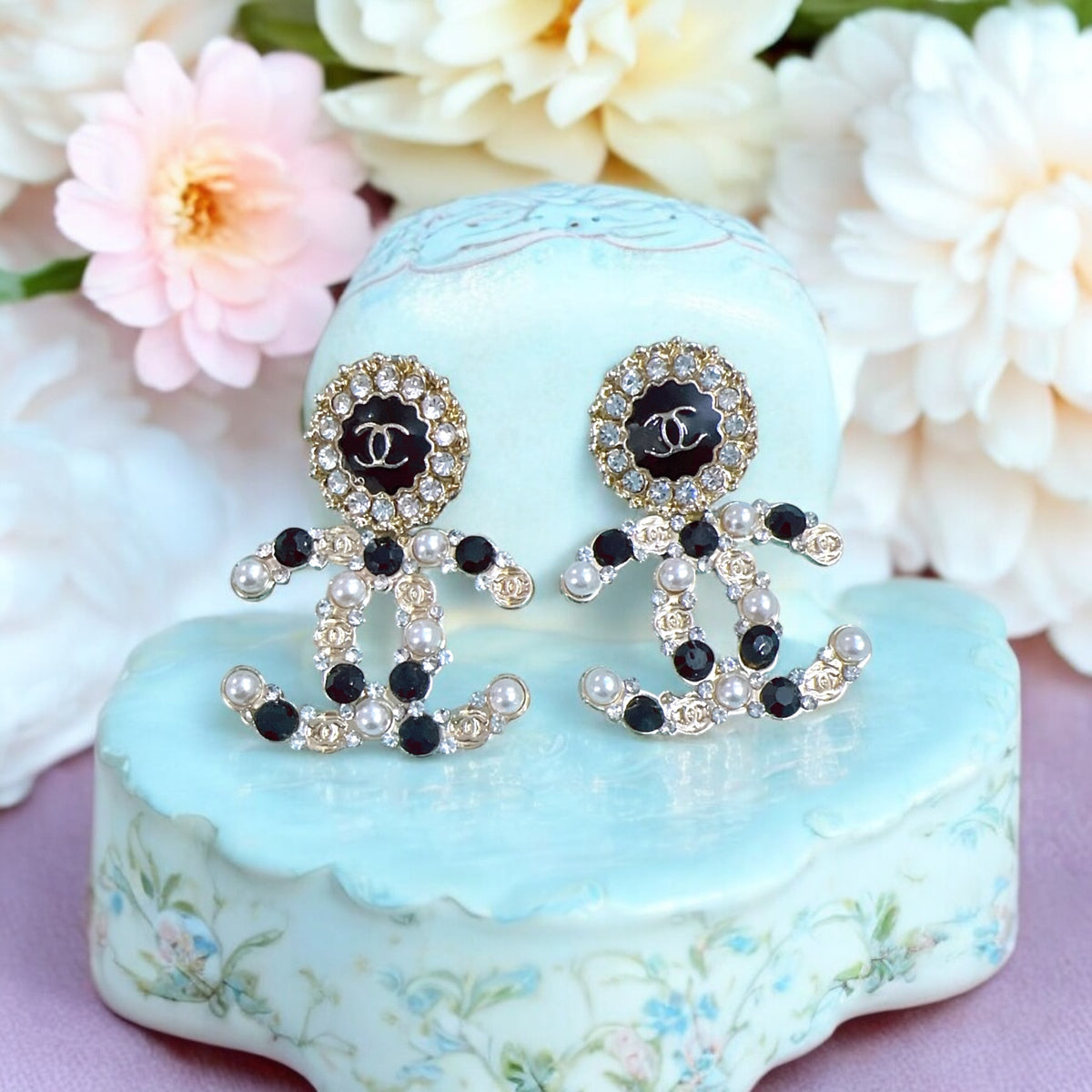 925 Silver Chanelinspired Earring 🌸✨🌸for everyday Use