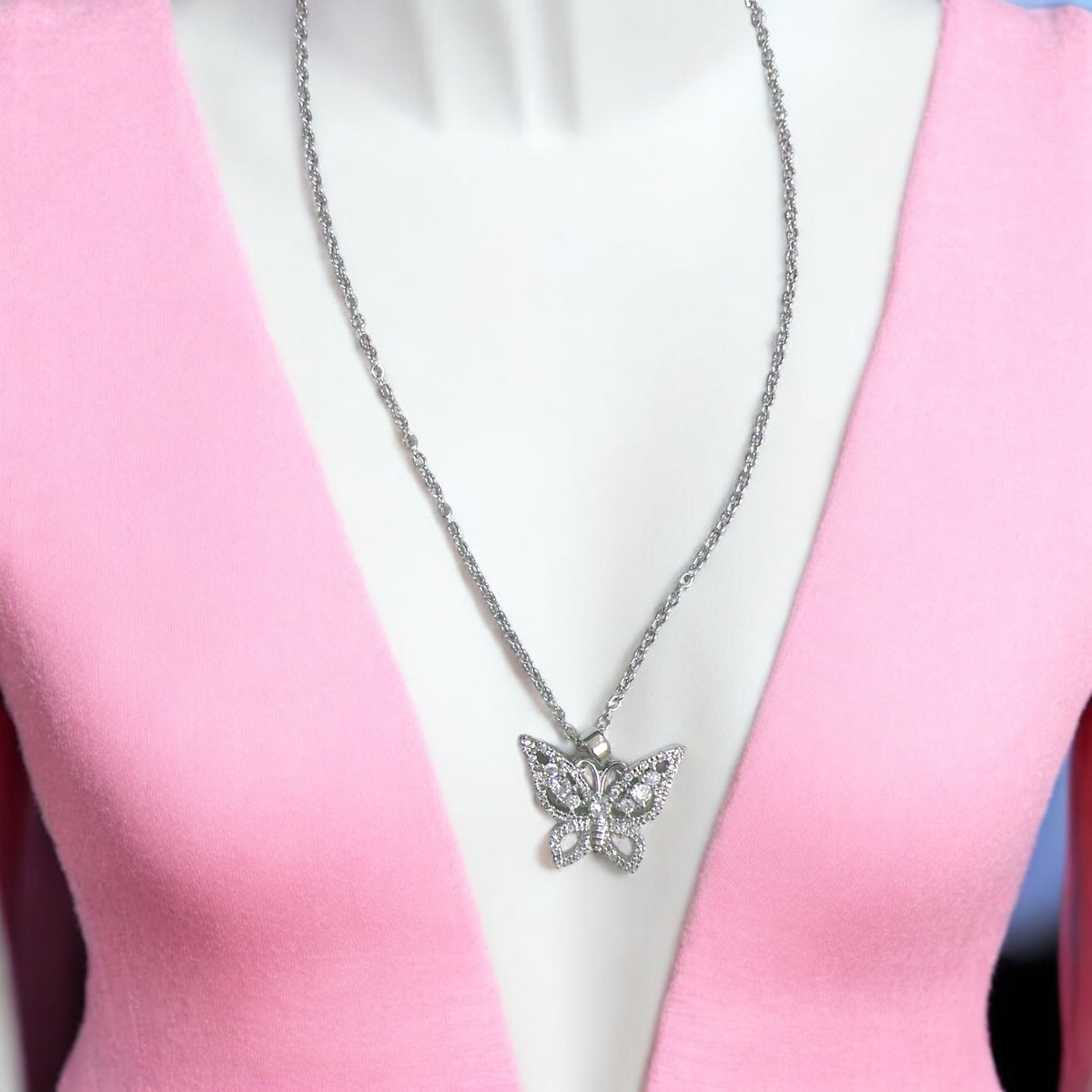 Butterfly Shaped Silver Pendant ๐ธโจ๐ธ For women