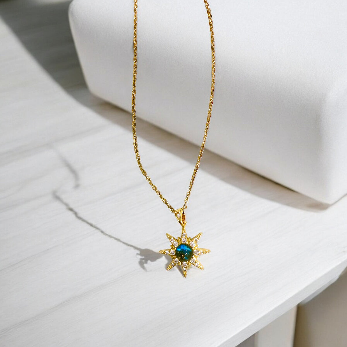Sun shaped golden coloured pendant ✨For Women 🥰🌸