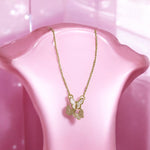 Golden coloured butterfly shaped Pendant 🌸🥰✨for Women