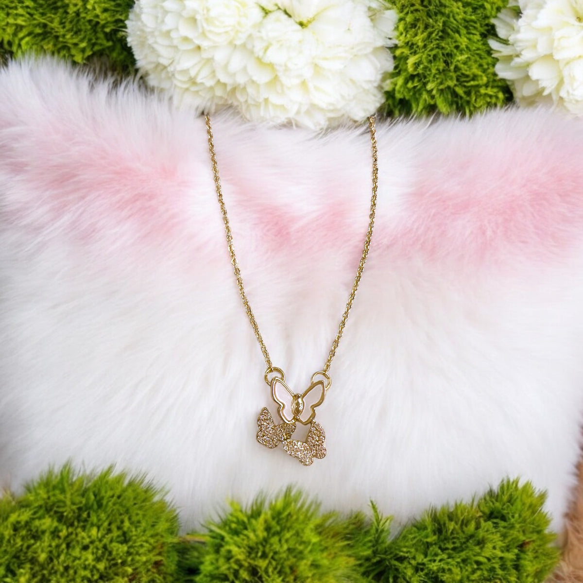 Golden coloured butterfly shaped Pendant 🌸🥰✨for Women