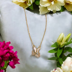 Golden coloured butterfly shaped Pendant 🌸🥰✨for Women