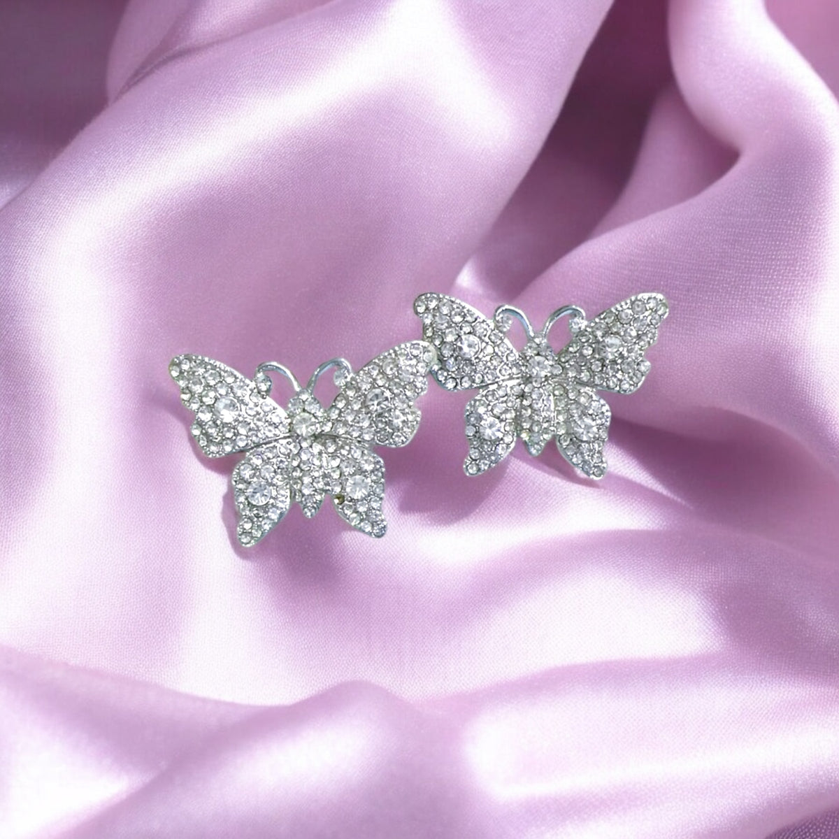 925Butterflyshaped silver earrings for my cuties 🌸✨