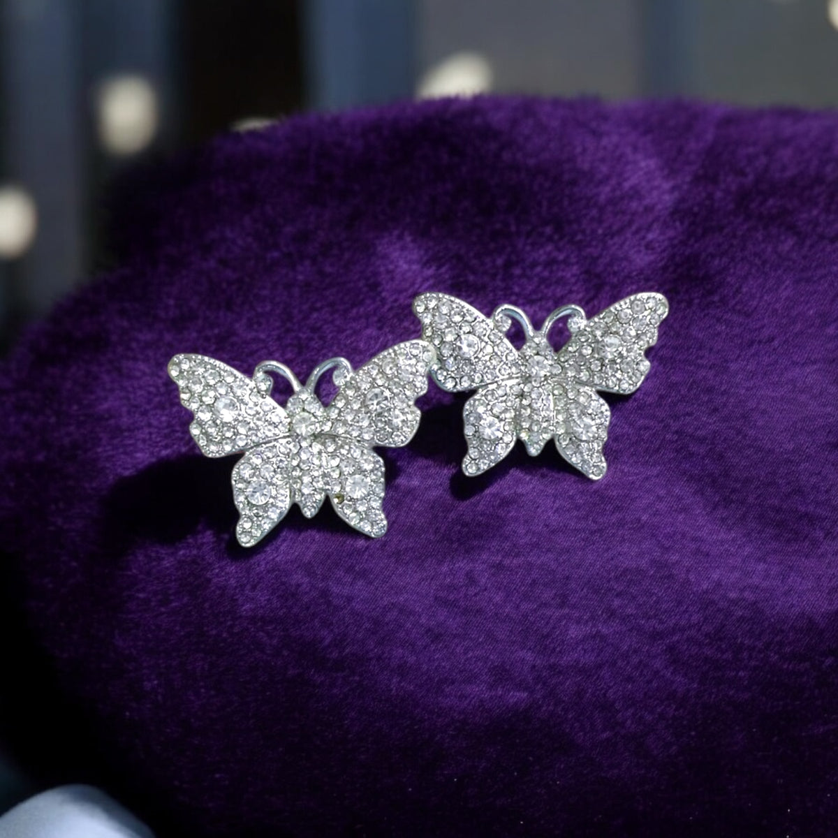 925Butterflyshaped silver earrings for my cuties 🌸✨