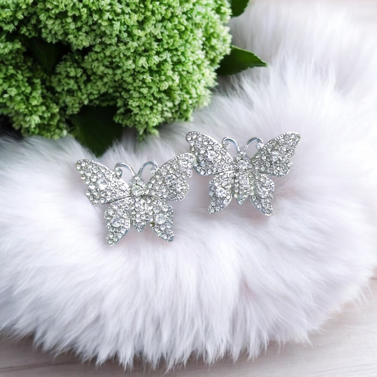 925Butterflyshaped silver earrings for my cuties 🌸✨