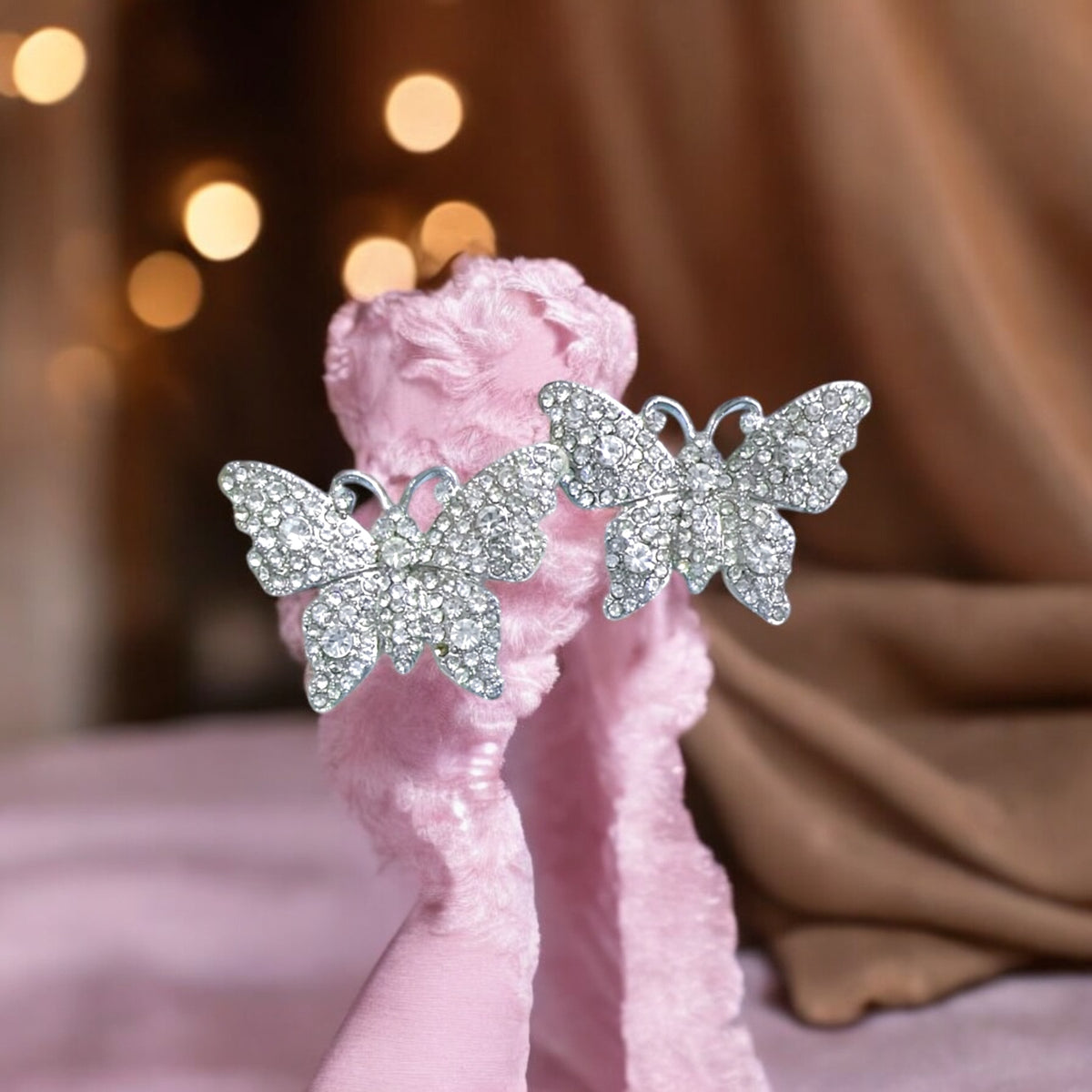 925Butterflyshaped silver earrings for my cuties 🌸✨