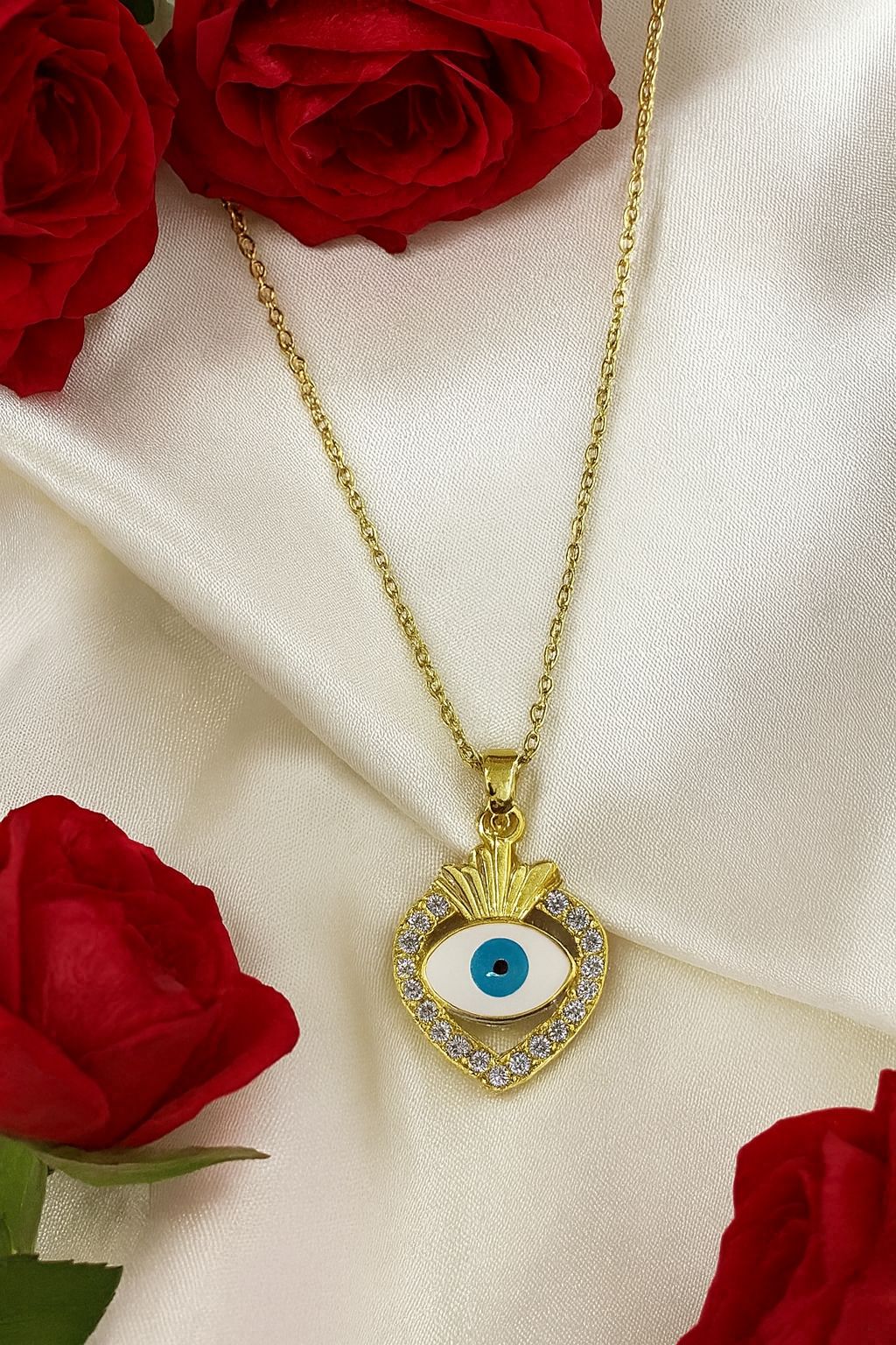 Evil Eye Gold Pendant for Women