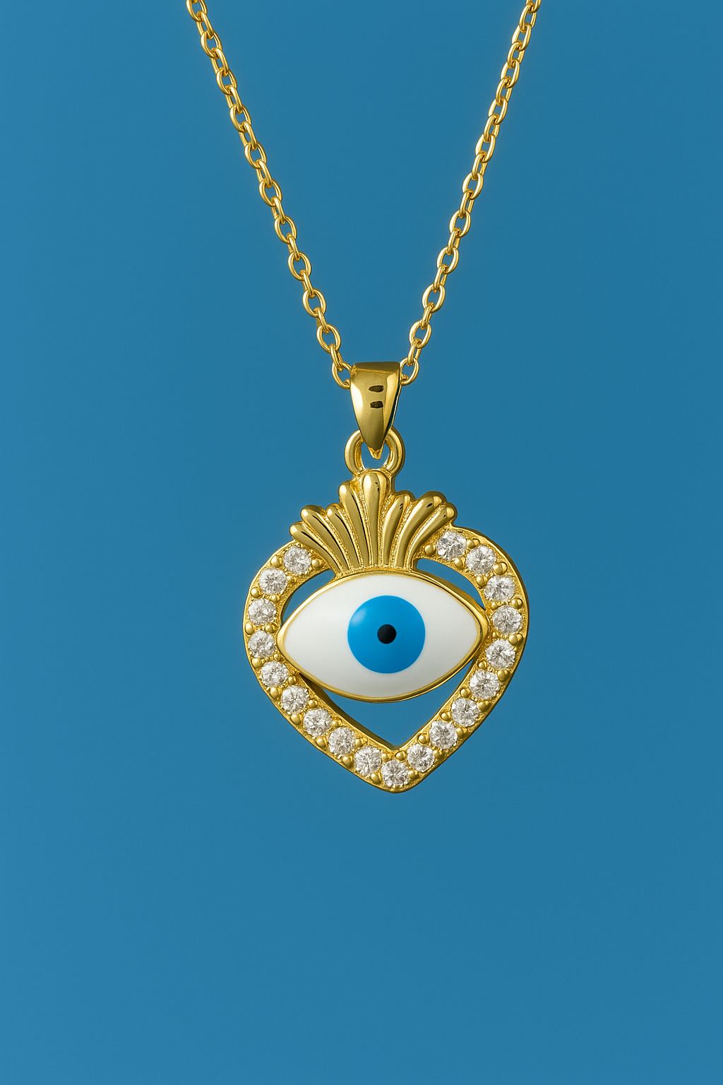 Evil Eye Gold Pendant for Women