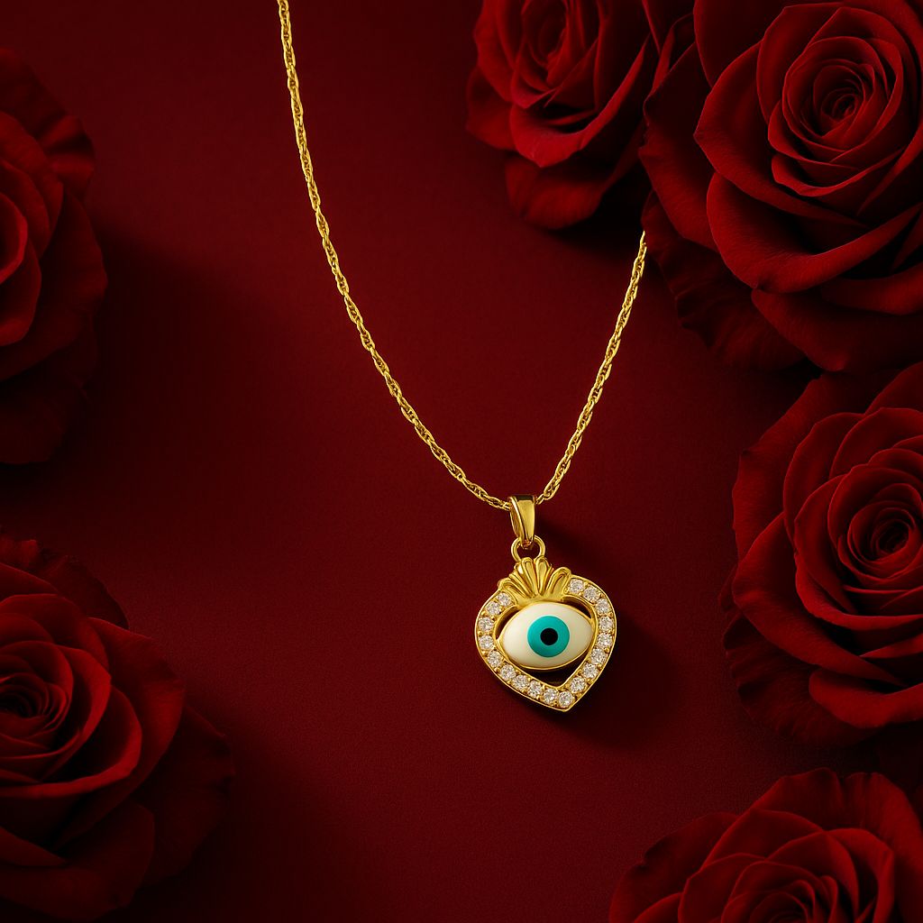 Evil Eye Gold Pendant for Women