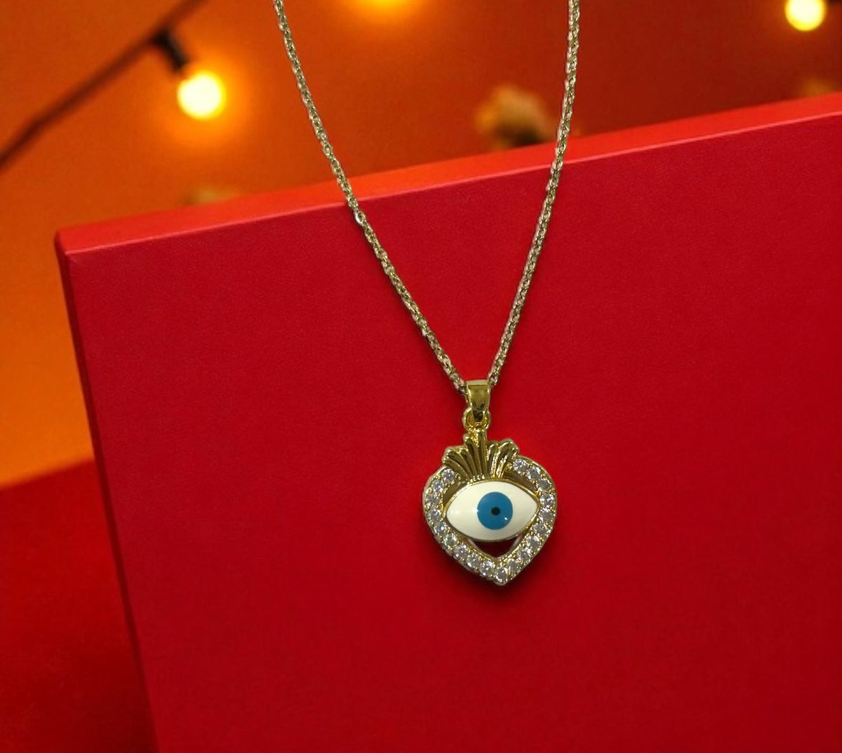 Evil Eye Gold Pendant for Women