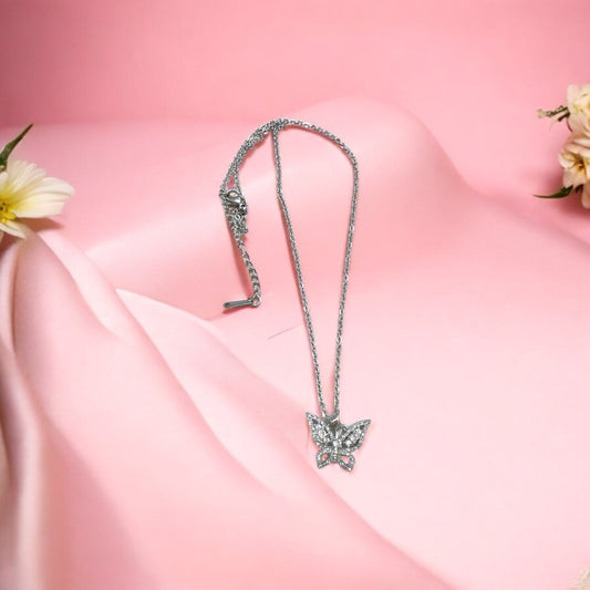 Silver Butterfly shaped Pendant for women 💐🌸✨