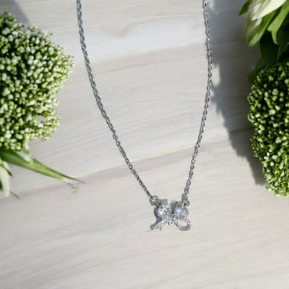 Butterfly Shaped Silver Pendant 🌸✨🌸 For women