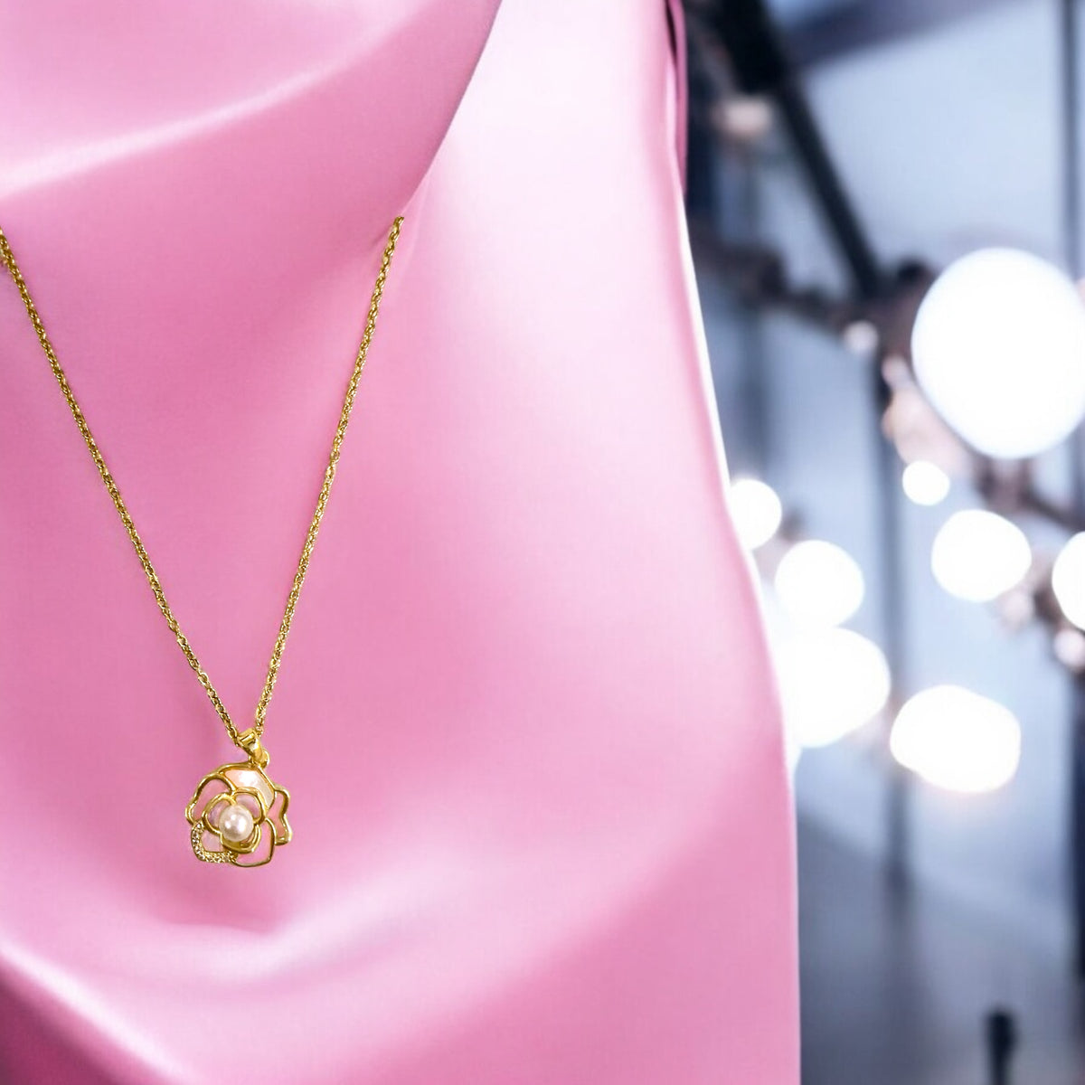 Golden Rose shaped Pendant for my Sweetheart 🥰📩🌸