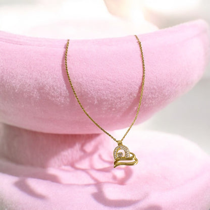 Golden double heart ❤️pendant for women✨💥🌸