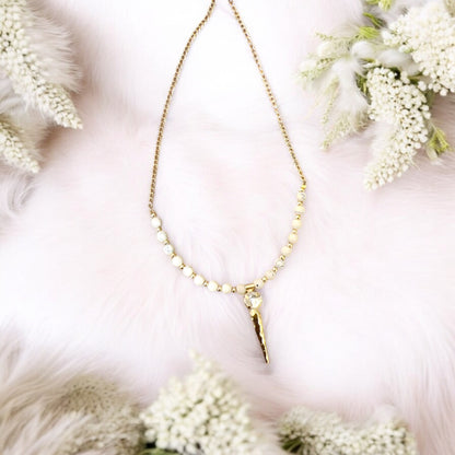 Minimalistic white bead pendant 🌹🛍️🛍️for Women 🥰