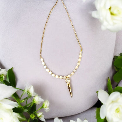 Minimalistic white bead pendant 🌹🛍️🛍️for Women 🥰